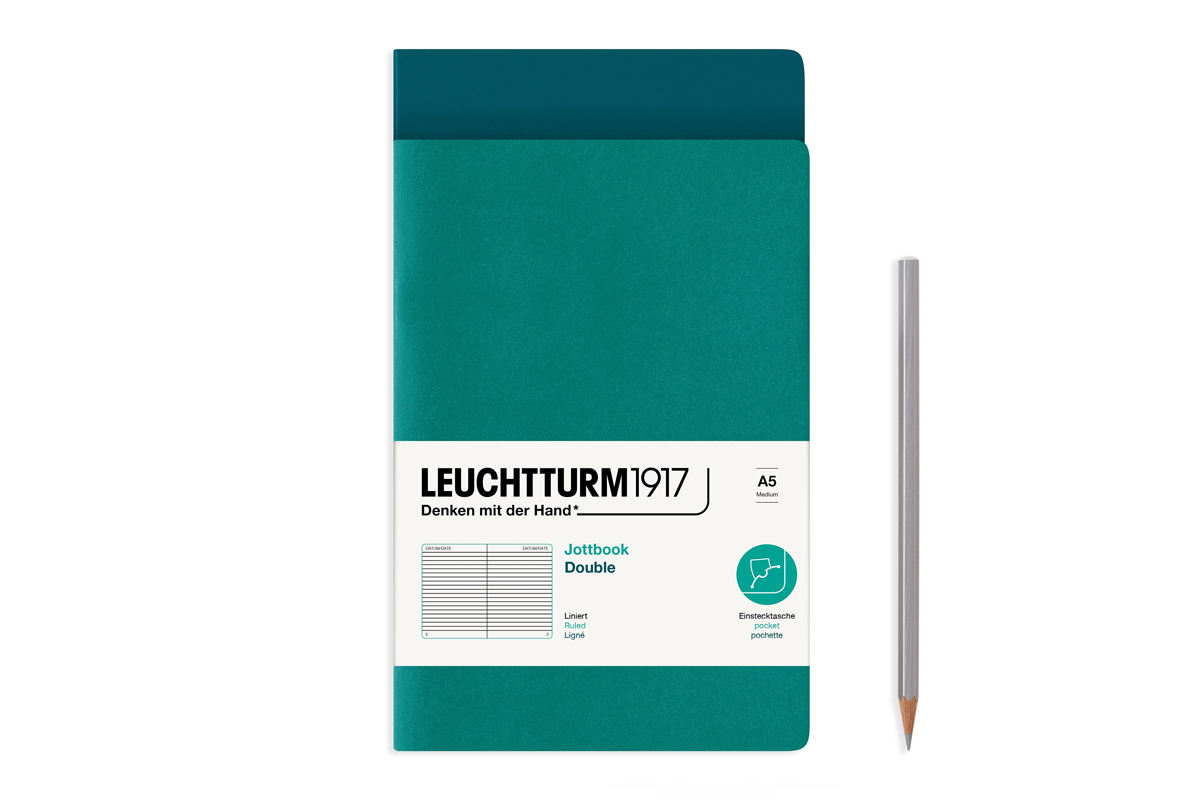 LEUCHTTURM1917 Jottbook Ruled A5 Pacific Green & Emerald